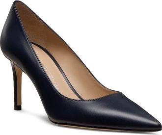 Stuart Weitzman Stuart Power 75 Pointed Toe Pump in Nice Blue at Nordstrom, Size 10.5