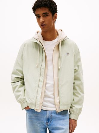 Tommy Jeans Collegejacke TOMMY JEANS TJM ESSENTIAL JACKET EXT, Herren, Gr. 4XL, gr&uuml;n (misty sage), Web, Obermaterial: 100% Polyamid. Futter: 100% Polyester, h&uuml;ftl