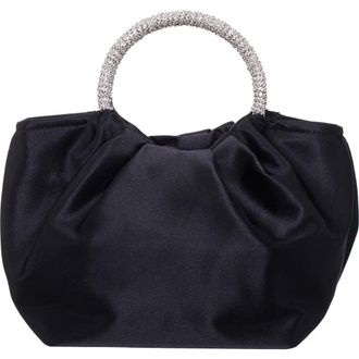 Nina Fancy Top Handle Clutch in Black at Nordstrom