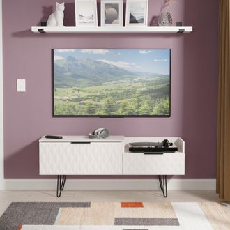 Lewis's Harlequin 2 Drawer Coffee TV Unit in Kashmir Matt - Ready Assembled - Lewiss Home | TJ Hughes
