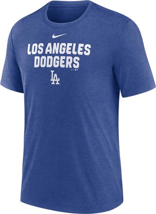 Nike Los Angeles Dodgers Stacked Nike Mens MLB T-Shirt in Blue | NJFDEX49LD-NKP