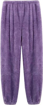 Generic Women Fleece Lounge Pants Plush Fluffy Pajama Pants Comfy Warm Fleece Loungewear Long Sleepwear Bottoms Thicken Loose Trousers Ladies Pyjamas Sleepwea