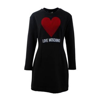 Love Moschino Dames, Jurken, Zwart, Maat: XS