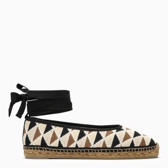 Castaner Carina Low Espadrilles In Multicoloured Crochet