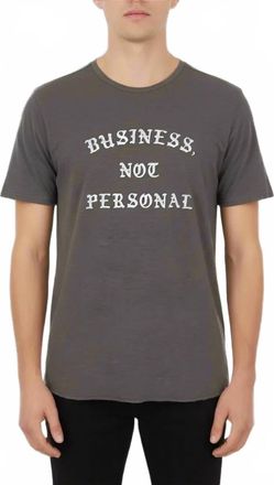 Kinetix Business Not Personal Crewneck Graphic Tee In Charcoal