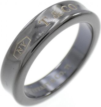 Tiffany & Co. Black Gray Titanium Band Ring (Pre-Owned)