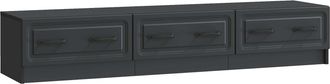 vidaXL Mueble De Tv 147 X 34,5 X 27 Cm Negro Madera De Ingenier&iacute;a Vidaxl