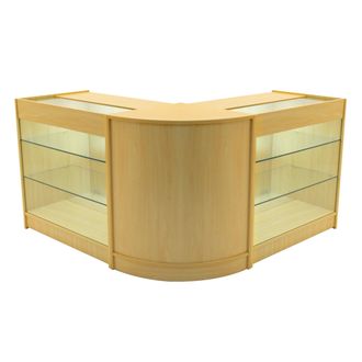 MonsterShop Helios LED Shop Counter Set CM60 & 2 x K900 - Maple in Beige
