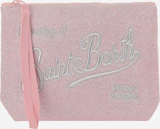 MC2 Saint Barth Aline Lurex-Clutch mit Logo