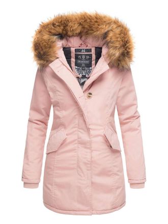 Marikoo dames winterparka met afneembare imitatiebontkraag & capuchon