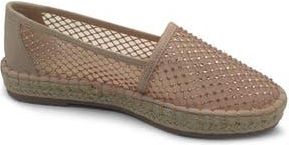 Kenneth Cole Reaction Bonnie Rhinestone Espadrille Flat in Almond Crystal Mesh at Nordstrom Rack, Size 7.5