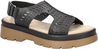 Bella Vita Indigo Slingback Platform Sandal in Black Leather at Nordstrom, Size 7.5