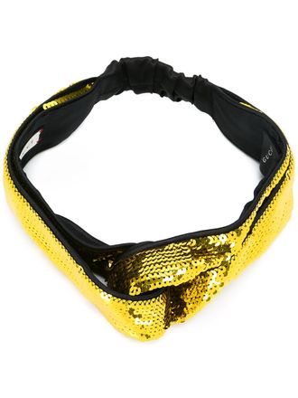 Gucci sequin hair band - women - Polyester - One Size - Metallic