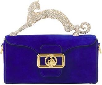 Lanvin Nano Pencil Cat Leather Bag in Electric Blue/dark Blue at Nordstrom