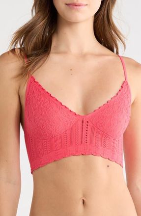 Free People Heirloom Seamless Bralette in Tart Berry at Nordstrom, Size X-Small