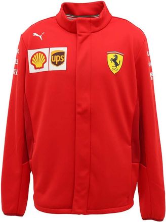 Puma Scuderia Ferrari Long Sleeve Zip Up Red Mens Softshell Jacket 763021 02