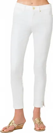 Lilly Pulitzer South Ocean High Rise Denim Jeans In Resort White