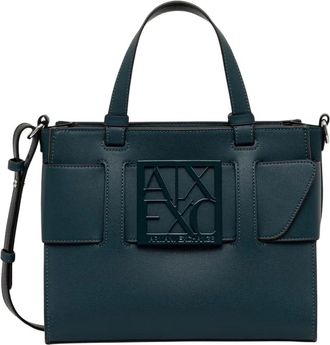 A|X Armani Exchange Shopping Bag - Dames - Handtassen - Blauw - ONE Size - Polyester - Tassen