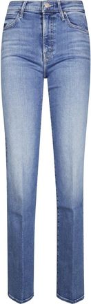 Mother Stijlvolle Kick It Schoenen - Dames - Slim Fit Jeans - Blauw - W26 - Jeans