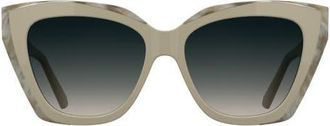 Kendra Scott Katherine 56mm Gradient Cat Eye Sunglasses in Cream/Mother Of Pearl at Nordstrom