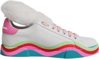 Dolce & Gabbana Luxe Leren Sneakers - Dames - Sneakers - Veelkleurig - 37 1/2 EU - Leer - Schoenen