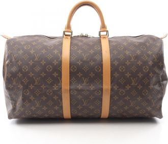 Louis Vuitton Brown Monogram Coated Canvas Leather Boston Bag (Pre-Owned)