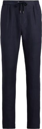 Ralph Lauren Purple Label Dorset Drawstring Linen Pants in Classic Chairman Navy at Nordstrom, Size 32