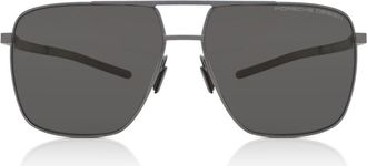 Porsche Design P8963 Polarized A416 Mens Sunglasses Grey Size 61