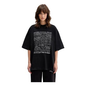 VETEMENTS Everything T-Shirt - Dames - Tops - Zwart - Maat: XS Katoen