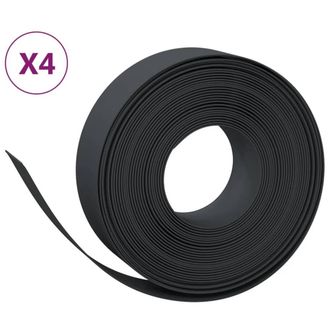 Berkfield Home Garden Edgings 4 pcs Black 10 m 15 cm Polyethylene