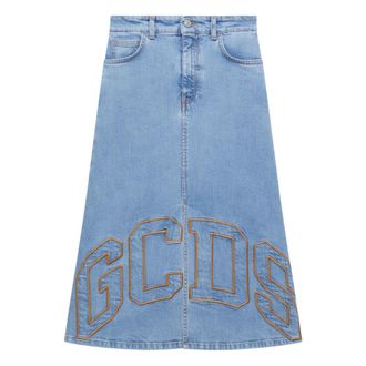 GCDS Gcds, Dames, Rokken, Blauw, Maat: W32 Katoen