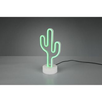 Trio Leuchten Lampara De Sobremesa Cactus Led 1,8w En Plastico Blanco Con Interruptor On/off R55220101