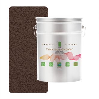 OEM Intonaco Siliconico 8017 Facciata Esterna Marrone Cioccolato 1,5 Mm 15 Kg