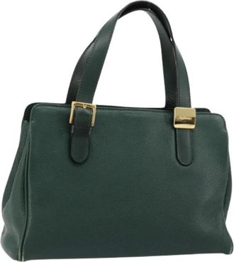 Burberry Pre-owned Hand Bag - Dames - Vintage Handtas - Groen - ONE Size - Leer - Vintage