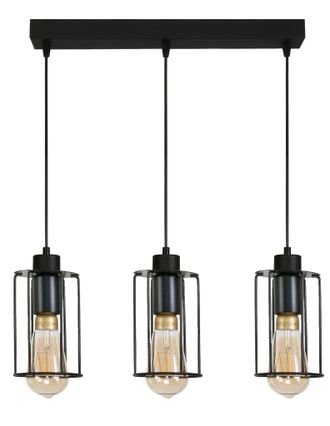 OEM L&aacute;mpara Colgante De Techo, Estilo Industrial, Tipo Loft, Negra, Ingrid, 14-352