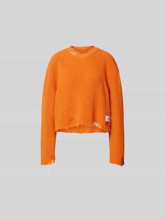 Maison Margiela Pullover im Used-Look in Orange, Gr&ouml;&szlig;e M