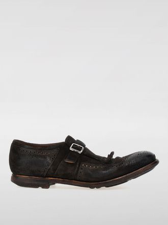 Churchs Shangai Suede Monk Strap Shoes with Vintage Effect
