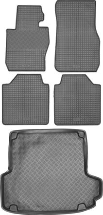 OEM Bmw Serie 3 F34 Gran Turismo (2013-2018) - Juego De Alfombrillas De Goma Para Coche + Alfombrilla Para Maletero