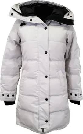 Canada Goose Shelburne Down-Filled Parka in White Polyester
