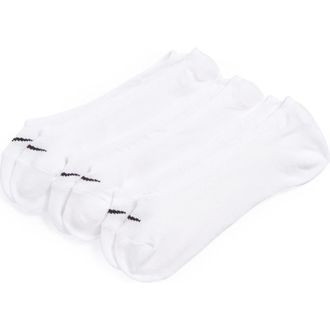 Nike 3-Pack No-Show Socks in White/black at Nordstrom Rack, Size Medium