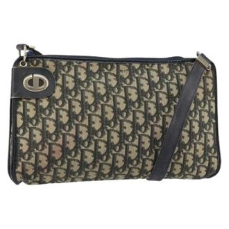 Dior Pre-owned Shoulder Bags, female, Multicolor, Size: ONE SIZE Pre-owned Trotter Canvas Shoulder Bag