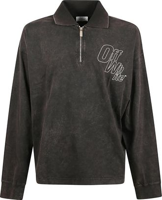 Off-white Outline Arrow Fleece L/S Polo - Heren - Polos - Zwart - XL - Tops