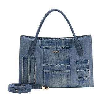 Guess Jodi Tote - Dames - Shoppers - Blauw - ONE Size - Katoen - Tassen