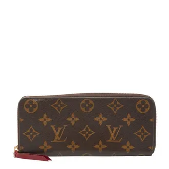 Louis Vuitton Brown Fuchsia Pvc Leather Long Wallet (Bi-Fold) (Pre-Owned)