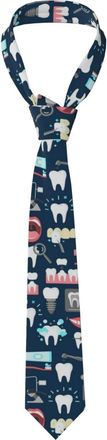 Generic Dentist Dental Teeth Pattern Men Tie Casual Necktie Novelty Neckties For Business Wedding Office Banquet