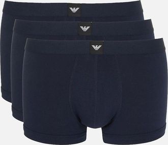 Emporio Armani Mens Emporio Armani 3-Pack Boxer Trunks, Armani Blue - Black - Size: 32/34/35