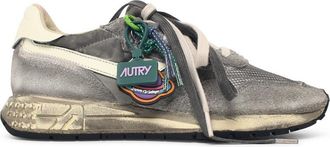 Autry Vintage-Inspired Grey Mesh And Suede Sneakers