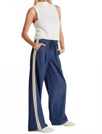 Bishop + Young Sporty Pull-On Pant In Blue Tencel