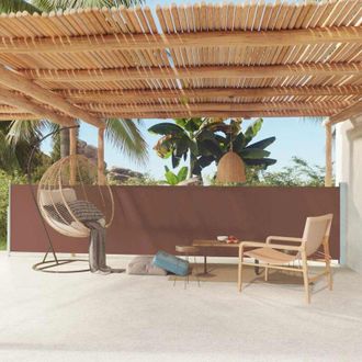 vidaXL Toldo Lateral Retr&aacute;ctil De Jard&iacute;n Marr&oacute;n 117x600 Cm Vidaxl