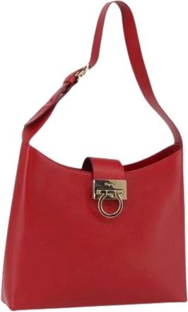Ferragamo Pre-owned Shoulder Bags, female, Red, Size: ONE SIZE Pre-owned Shoulder Bag